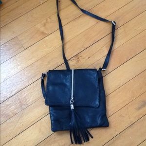 Black genuine leather purse